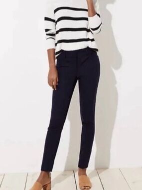 LOFT Women's Marissa Skinny Pants Black 4p Petite